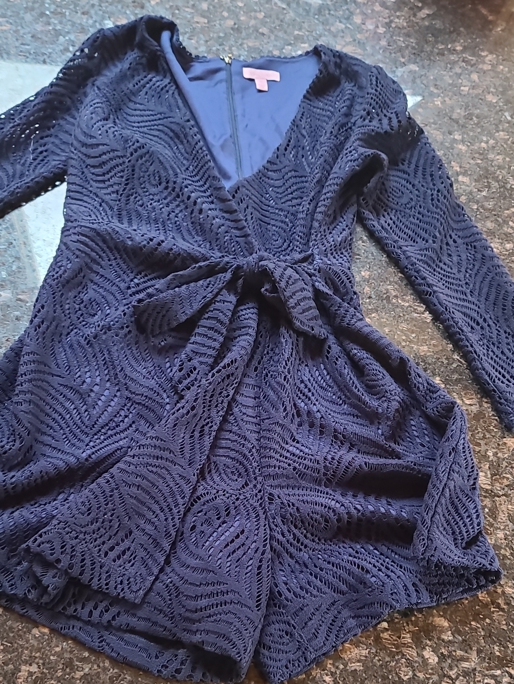 Lilly Pulitzer Navy Dress with Pink Label